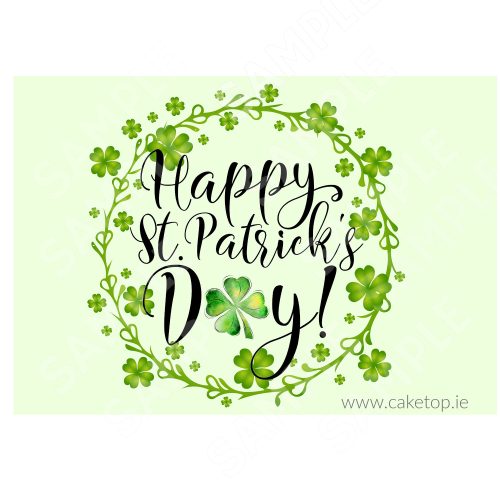 St Patricks Day Edible Cake Topper