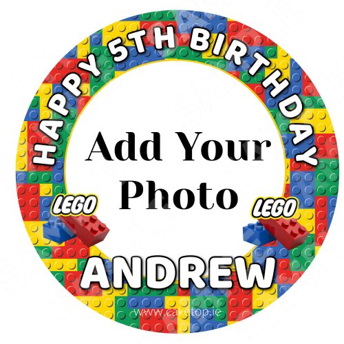 Add Photo Lego Edible Cake Topper